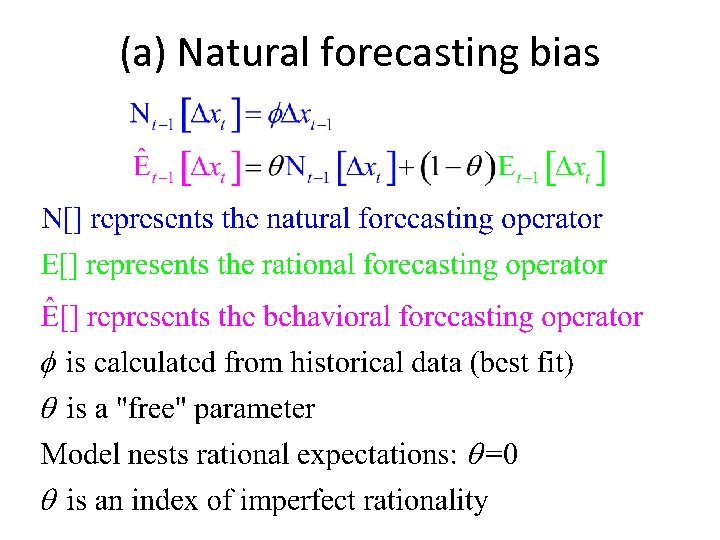 (a) Natural forecasting bias 