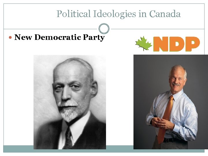 Political Ideologies in Canada New Democratic Party 