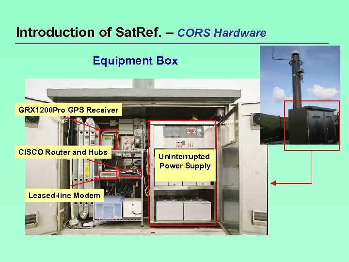 Introduction of Sat. Ref. – CORS Hardware Equipment Box GRX 1200 Pro GPS Receiver