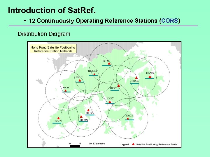 Introduction of Sat. Ref. - 12 Continuously Operating Reference Stations (CORS) Distribution Diagram ___