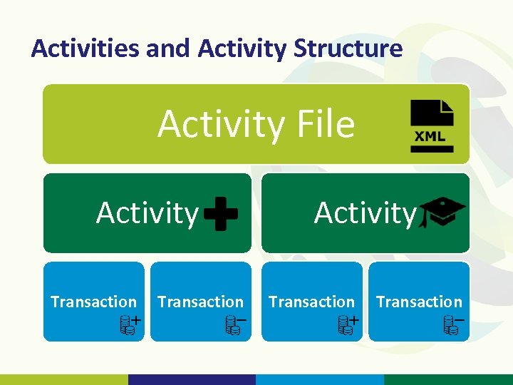 Activities and Activity Structure Activity File Activity Transaction 