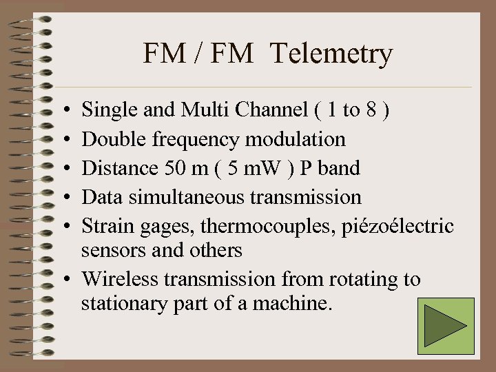 FM / FM Telemetry • • • Single and Multi Channel ( 1 to