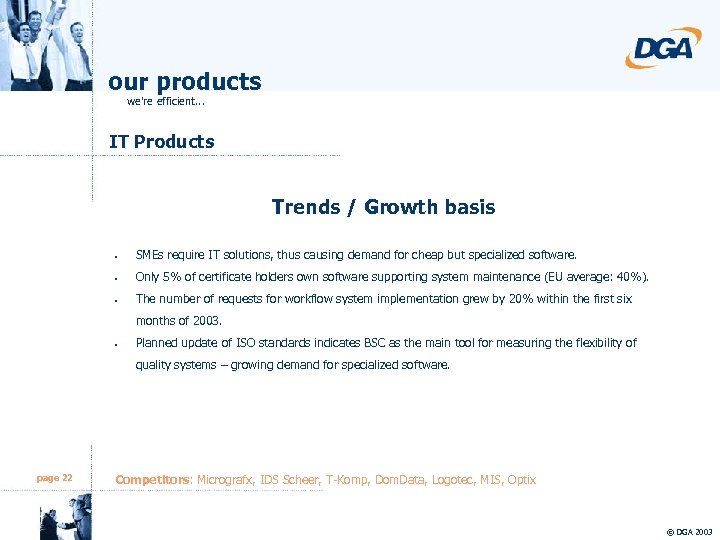 our products we're efficient. . . IT Products Trends / Growth basis SMEs require