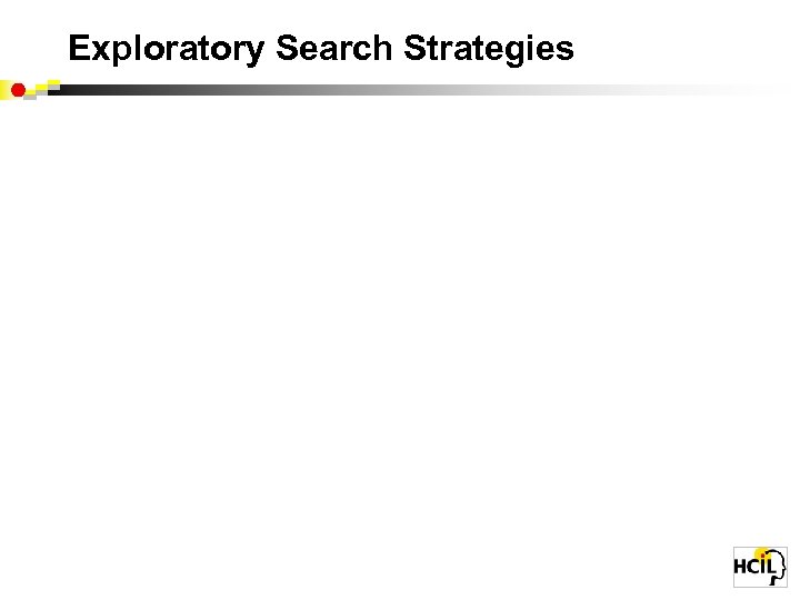 Exploratory Search Strategies 