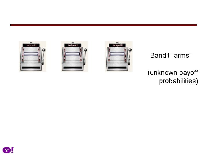 Bandit “arms” (unknown payoff probabilities) 