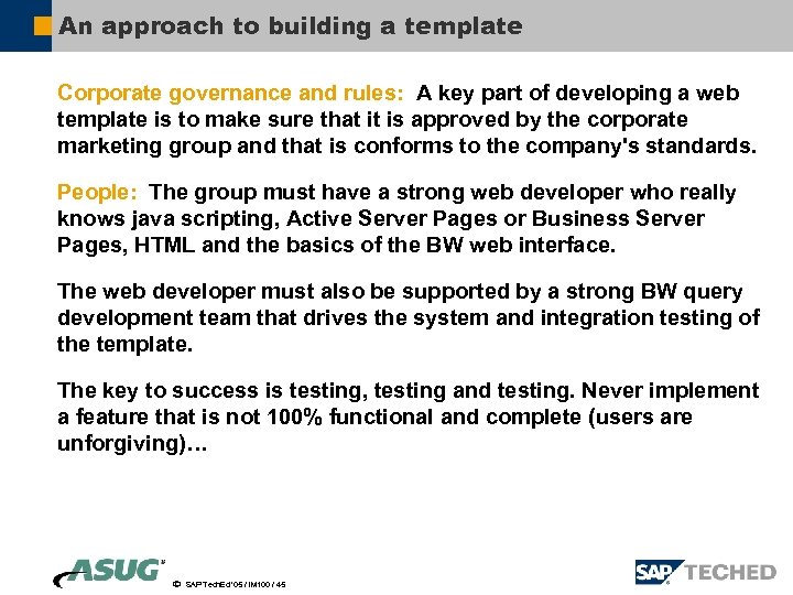 An approach to building a template Corporate governance and rules: A key part of