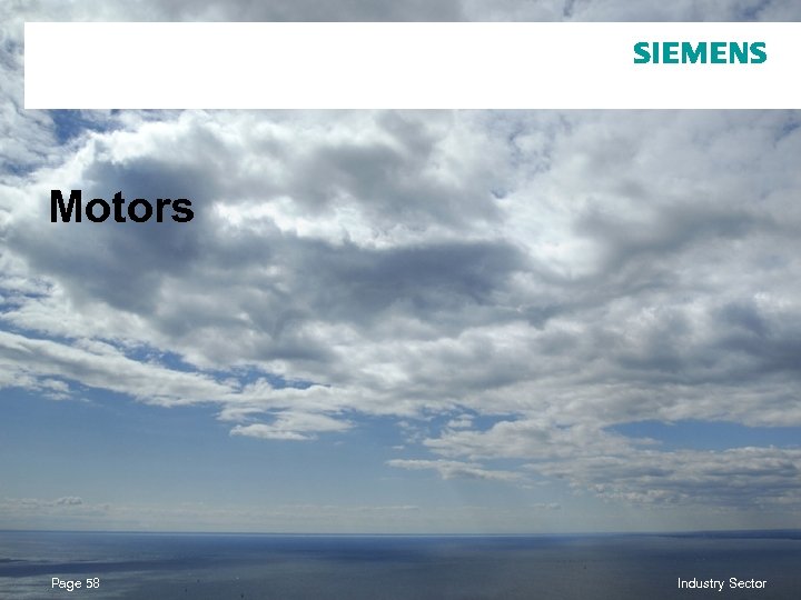 Motors Page 58 © Siemens AG 2010. All Rights Reserved. Industry Sector 