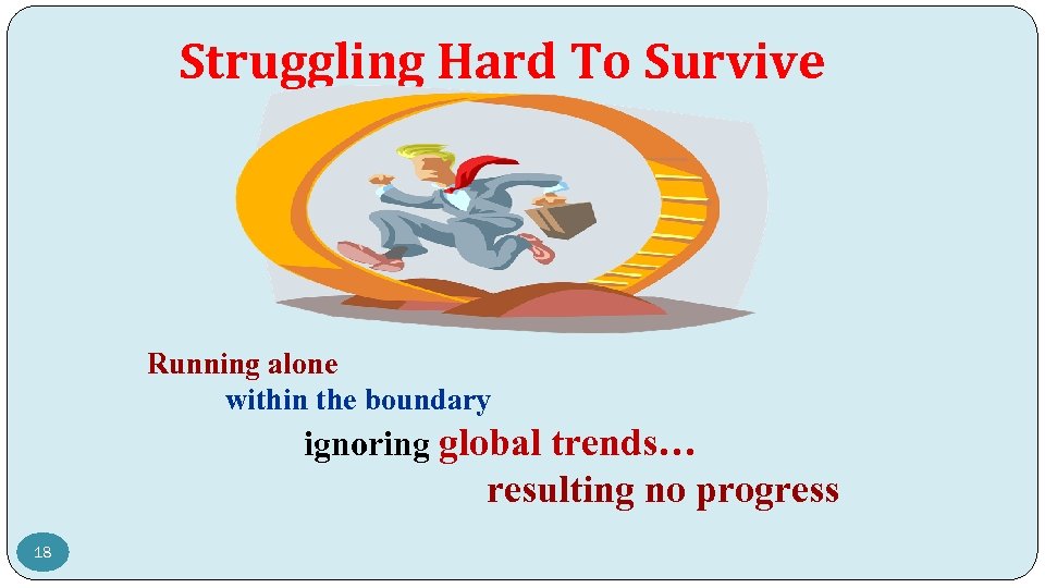 Struggling Hard To Survive Running alone within the boundary ignoring global trends… resulting no