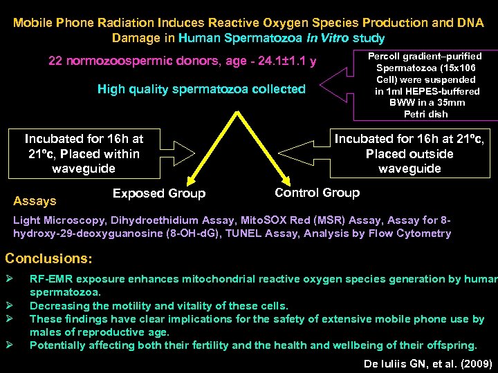 Mobile Phone Radiation Induces Reactive Oxygen Species Production and DNA Damage in Human Spermatozoa
