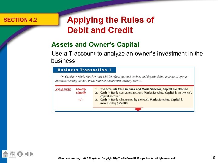 SECTION 4. 2 Applying the Rules of Debit and Credit Assets and Owner’s Capital