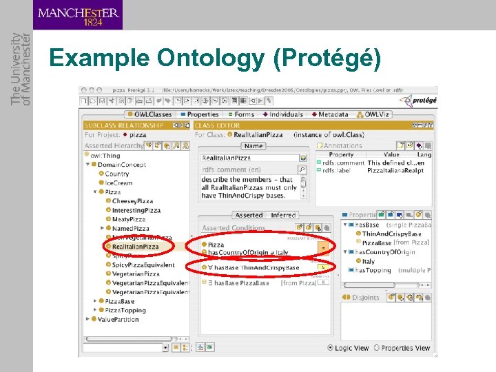 Example Ontology (Protégé) 