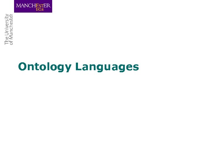 Ontology Languages 