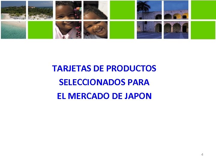 TARJETAS DE PRODUCTOS SELECCIONADOS PARA EL MERCADO DE JAPON 4 