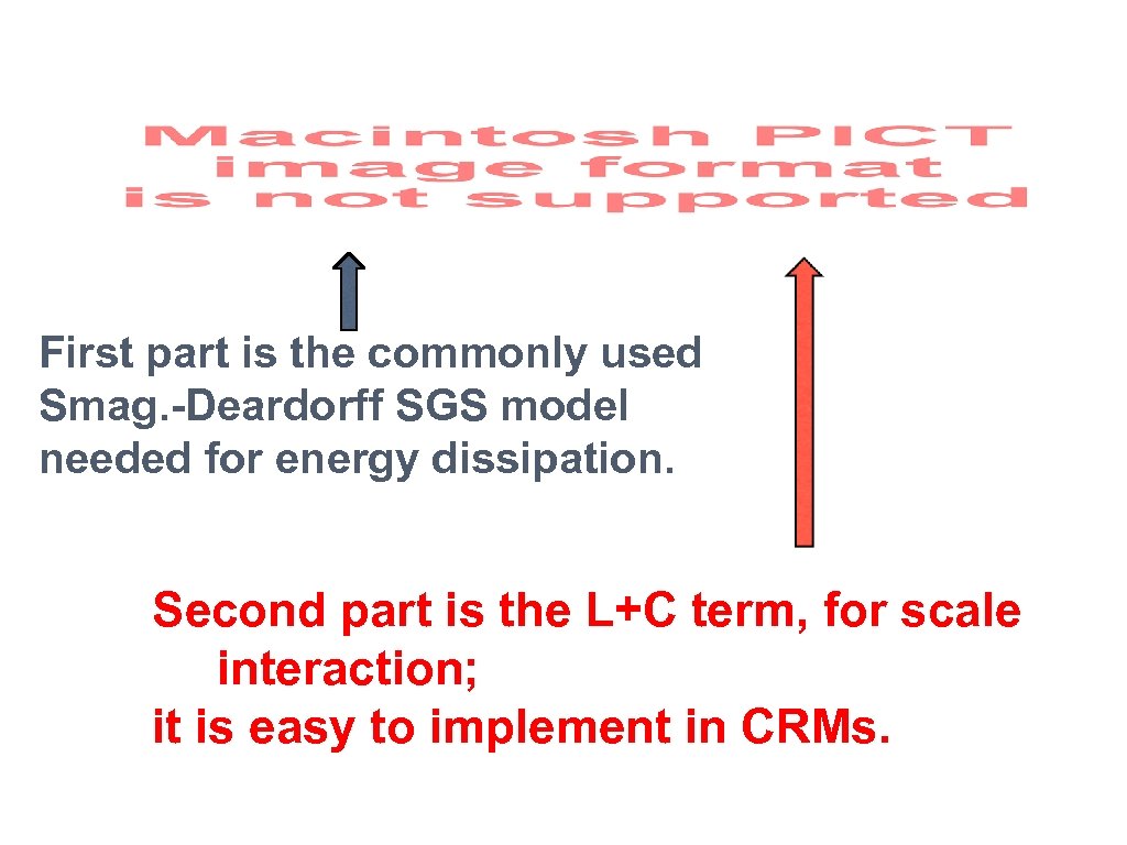 First part is the commonly used Smag. -Deardorff SGS model needed for energy dissipation.