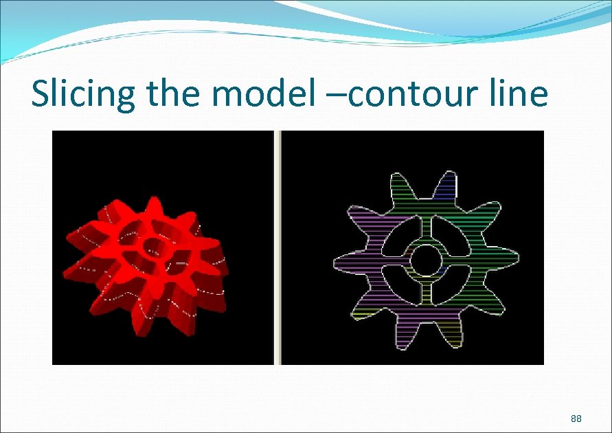 Slicing the model –contour line 88 