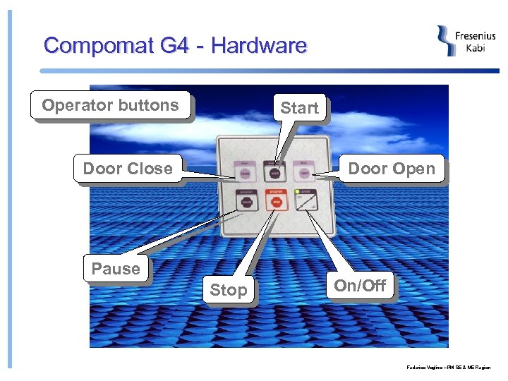 Compomat G 4 - Hardware Operator buttons Start Door Close Door Open Pause Stop