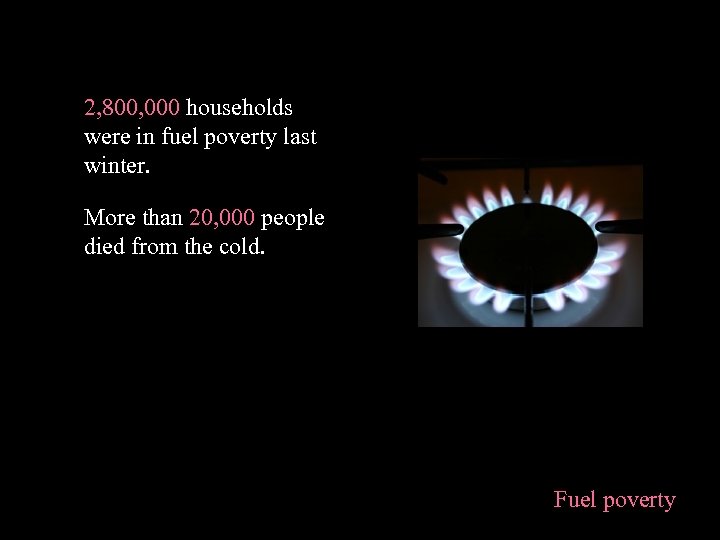 2, 800, 000 households were in fuel poverty last winter. More than 20, 000
