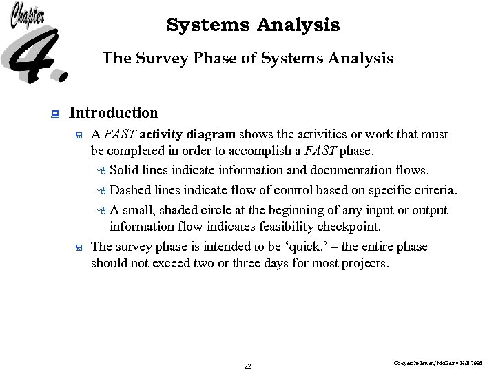 Systems Analysis The Survey Phase of Systems Analysis : Introduction < < A FAST