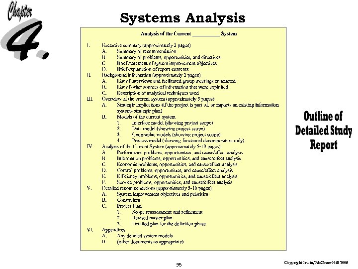 Systems Analysis 95 Copyright Irwin/Mc. Graw-Hill 1998 