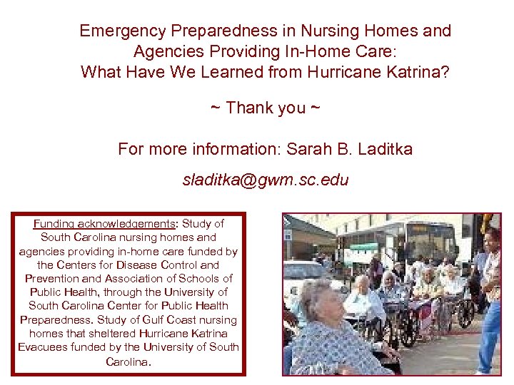 Emergency Preparedness in Nursing Homes and Agencies Providing In-Home Care: What Have We Learned