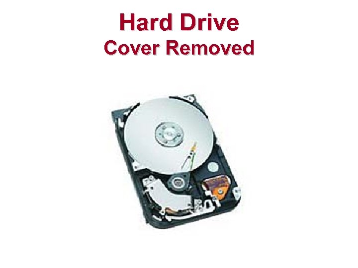 Hard Drive Cover Removed 
