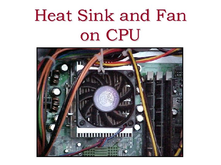 Heat Sink and Fan on CPU 