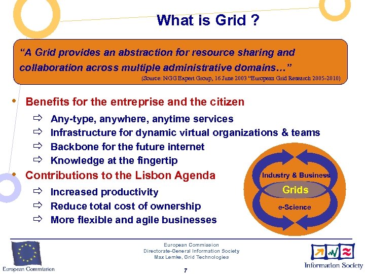 What is Grid ? “A Grid provides an abstraction for resource sharing and collaboration