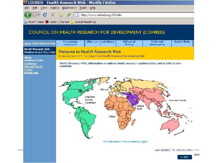 COHRED – Council on Health Research for Development 