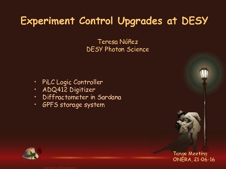 Experiment Control Upgrades at DESY Teresa Núñez DESY Photon Science • • Pi. LC