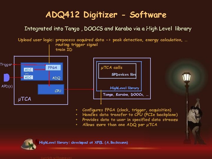 ADQ 412 Digitizer - Software Integrated into Tango , DOOCS and Karabo via a