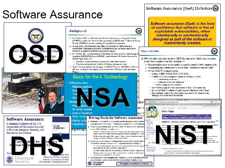 Software Assurance OSD NSA DHS NIST 
