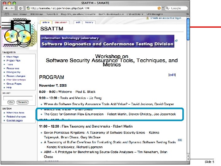 MITRE © 2007 Slide 5 