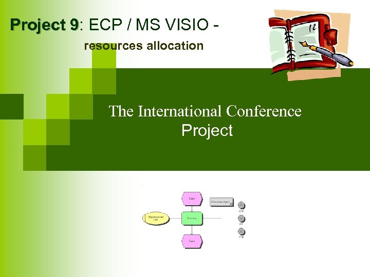 Project 9: ECP / MS VISIO 9 resources allocation The International Conference Project 