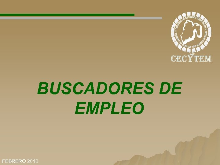 BUSCADORES DE EMPLEO FEBRERO 2010 