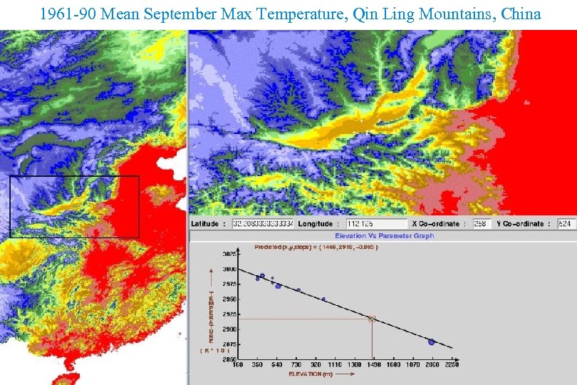 1961 -90 Mean September Max Temperature, Qin Ling Mountains, China Oregon Annual Precipitation PRISM