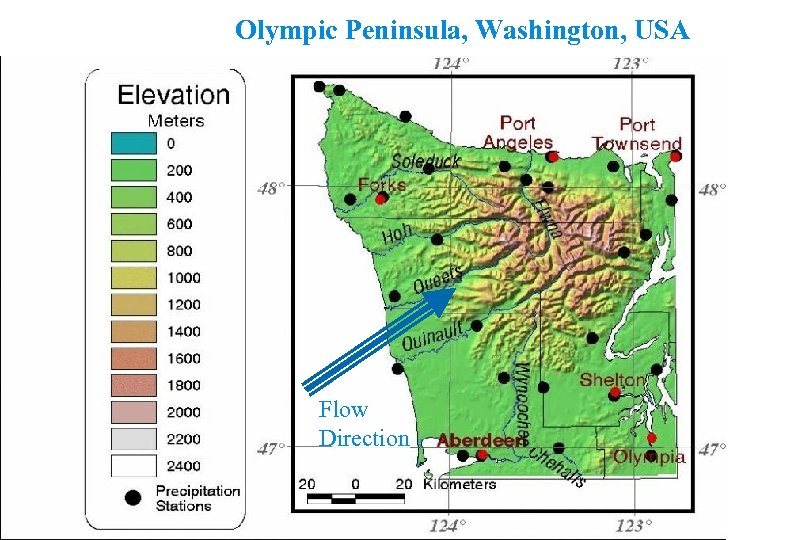 Olympic Peninsula, Washington, USA Flow Direction PRISM Overview 5 -8 -08 