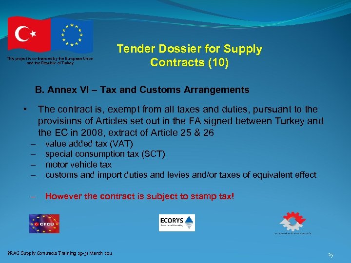 This project is co-financed by the European Union and the Republic of Turkey Tender