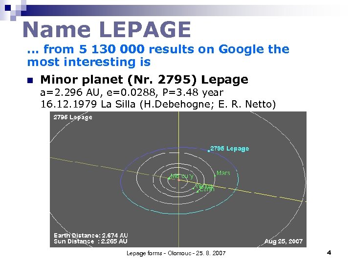 Name LEPAGE … from 5 130 000 results on Google the most interesting is