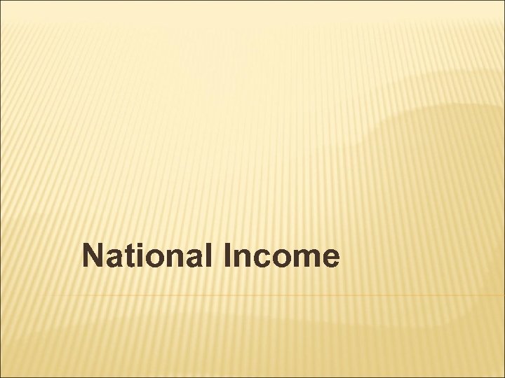 National Income 