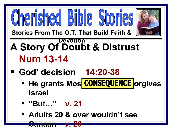 Stories From The O. T. That Build Faith & Devotion A Story Of Doubt