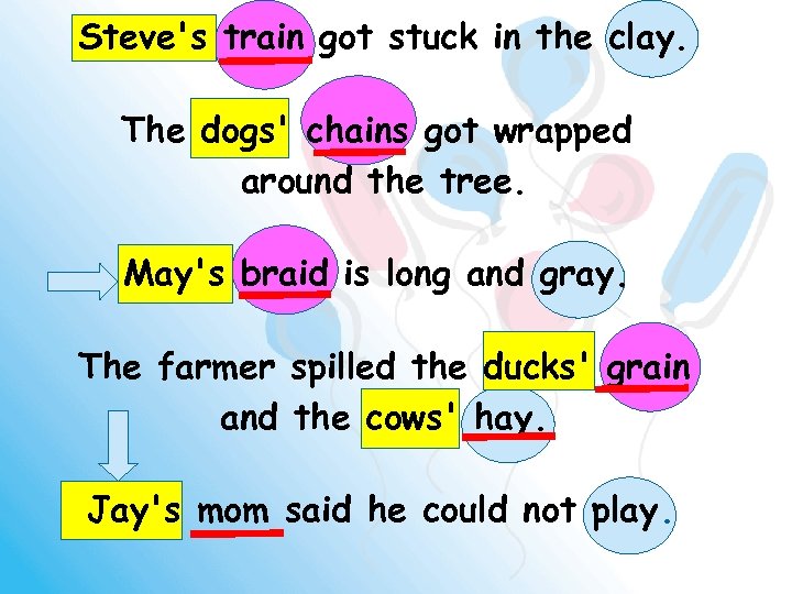 Steve's train got stuck in the clay. The dogs' chains got wrapped around the