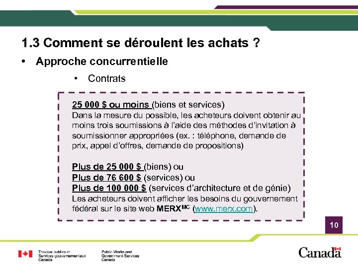 1. 3 Comment se déroulent les achats ? • Approche concurrentielle • Contrats 25
