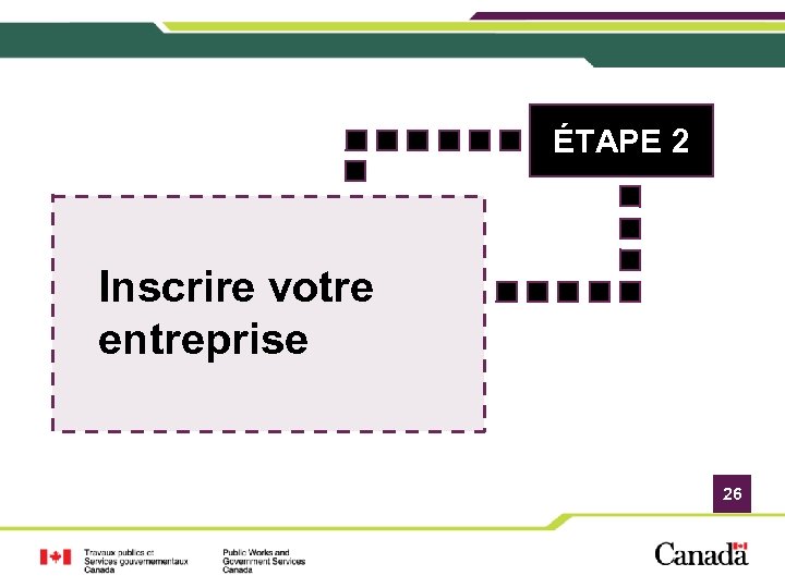 ÉTAPE 2 Inscrire votre entreprise 26 