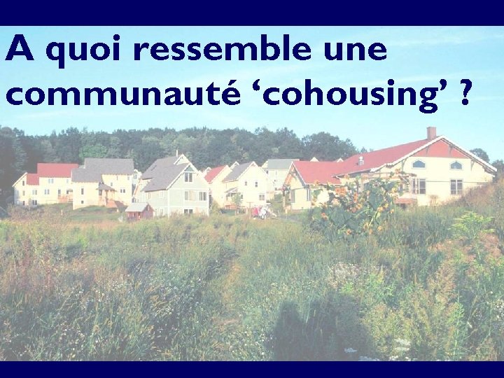 A quoi ressemble une communauté ‘cohousing’ ? 