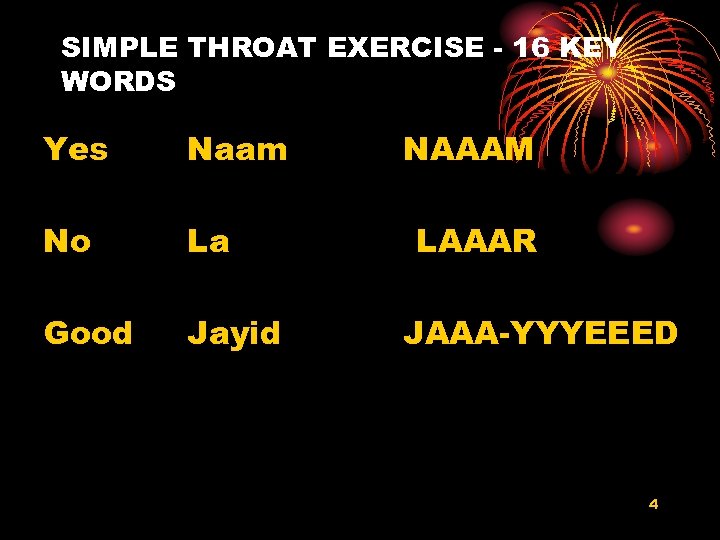 SIMPLE THROAT EXERCISE - 16 KEY WORDS Yes Naam No La Good Jayid NAAAM