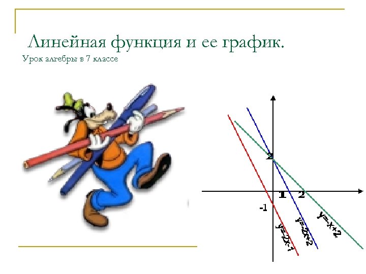 Линейная функция и ее график. Урок алгебры в 7 классе 