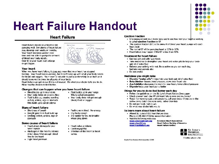 Heart Failure Handout 