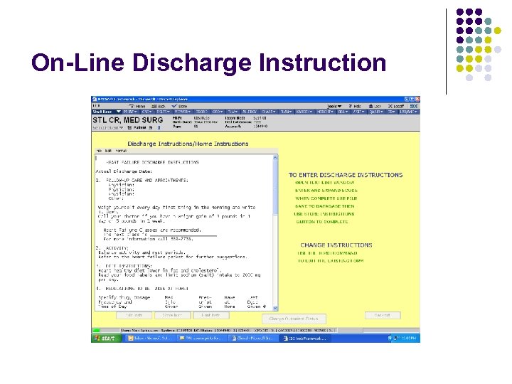 On-Line Discharge Instruction 