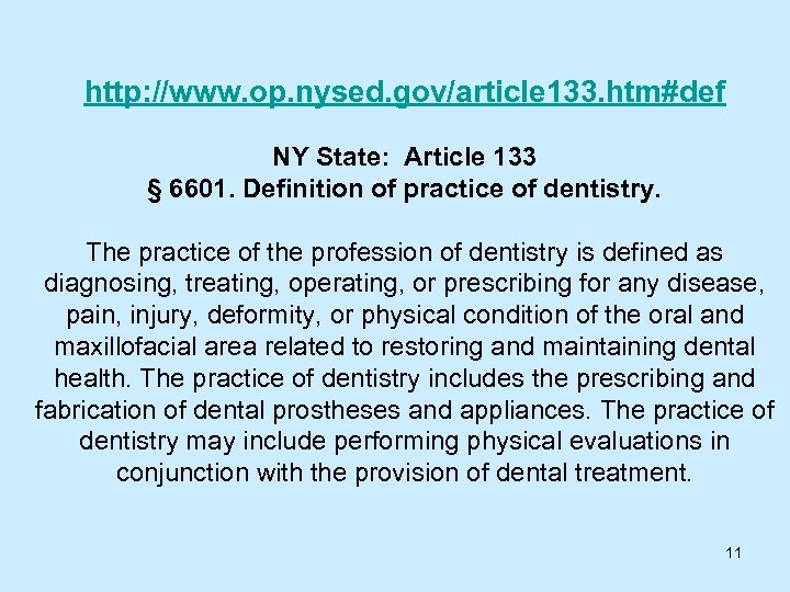 http: //www. op. nysed. gov/article 133. htm#def NY State: Article 133 § 6601. Definition