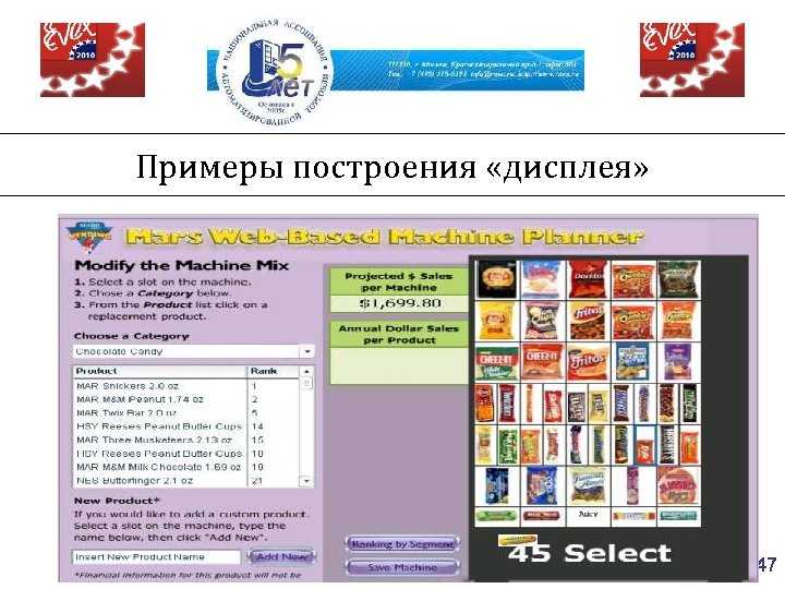 Примеры построения «дисплея» 47 
